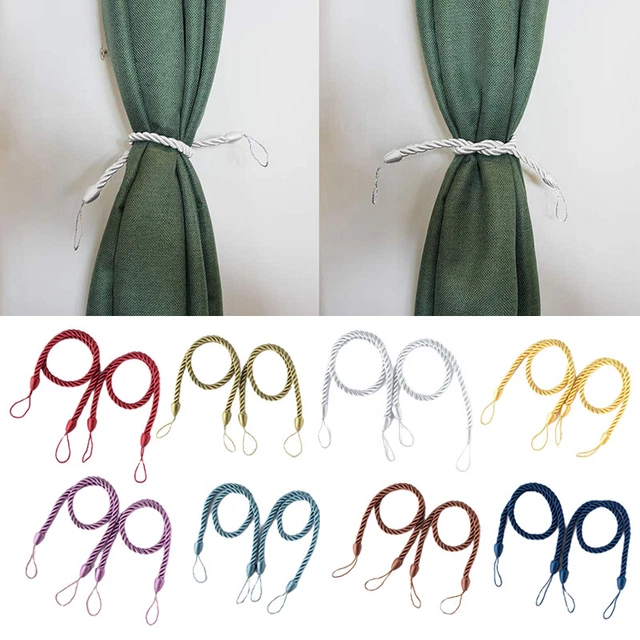 Weave Curtain Tiebacks Tie Backs Holder Clip Buckle Rope Home Decor Accessories