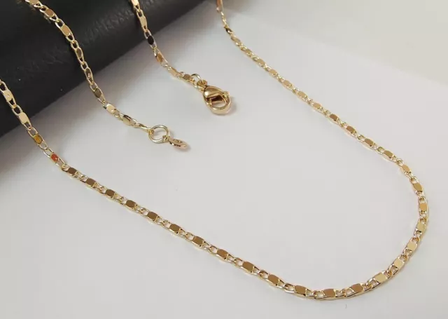 Edelstahl Gold Kette Feine Gold Halskette 45cm