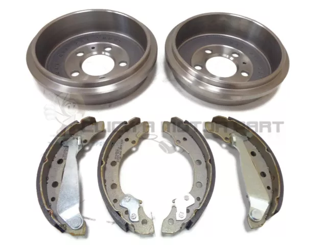 SKODA FABIA 1.2 1.4 1.6 1.9 SDi 2008-2014 REAR 2 BRAKE DRUMS & BRAKE SHOES SET