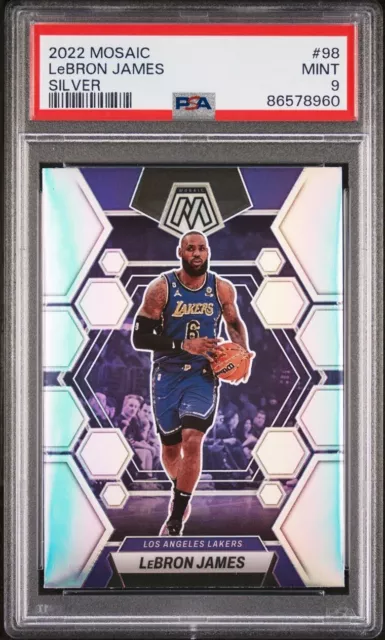 Lebron James 2022 Mosaic Silver Prizm PSA 9