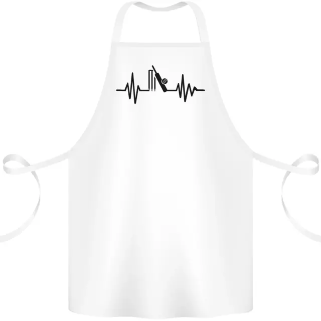 Cricket Pulse Cricketer Cricketing ECG Cotton Apron 100% Organic