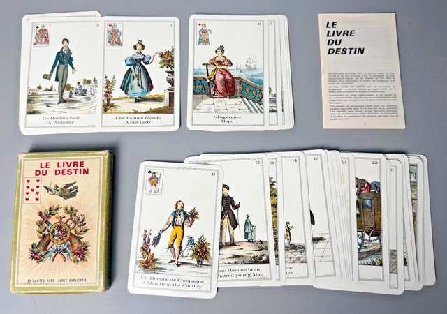 Jeu De Tarot Divinatoire Arcanes Du Destin – 1940 – 78 Cartes – Complet – Rare