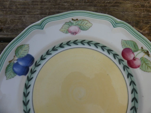 Assiette Carrée Villeroy & Boch French Garden 22x22 Cm, Motif Fruits, Neuve