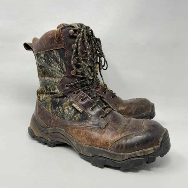 CABELAS MENS LEATHER Hunting Camo Boots 81-2172 Thinsulate Ultra ...
