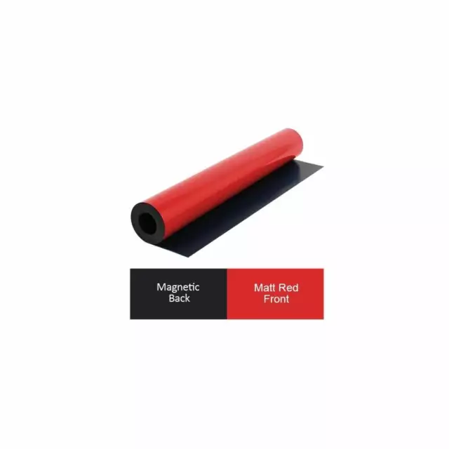 Magflex® Lámina Magnética Flexible De 620mm De Ancho - Rojo Mate (1M)