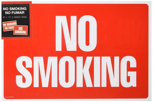 Cosco Sign, NO Smoking/NO FUMAR, 2-Sides, 8" x 12" (098068)