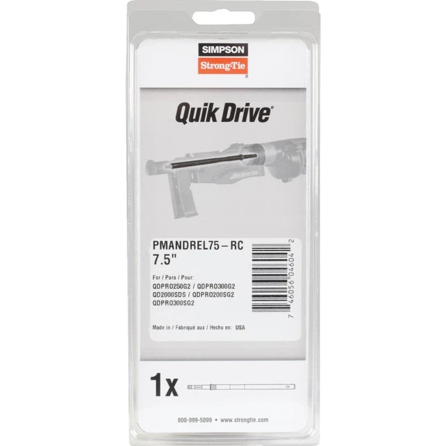 Simpson Strong-Tie PMANDREL75-RC 7-1/2” Quik Drive Replacement Mandrel