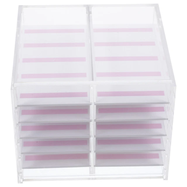 Caja de Almacenamiento Portátil Puntas Uñas, Transparente 10 Capas Artificial