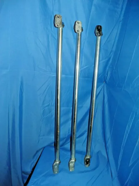 Entry Door Pull Handle Entrance Polished Chrome Stainless Steel Barn- SET OF 3