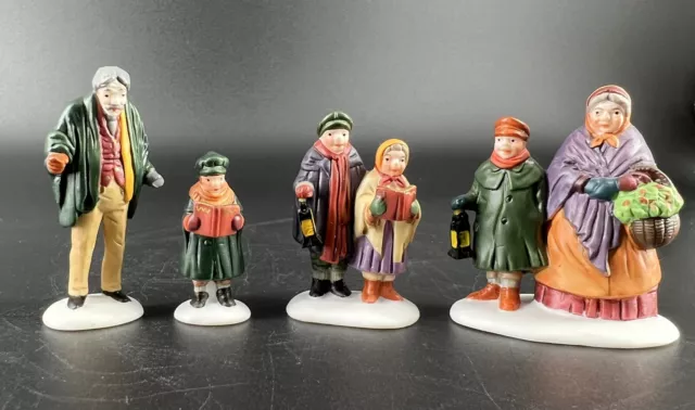 Vtg. Heritage Village Collection "Carolers on the Doorstep" S/4 Dept. 56 #5570-0