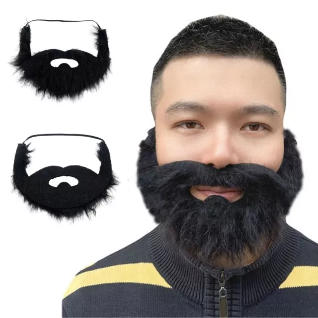 Funny Fake Moustache with Elastic Strap Halloween Cosplay Beard Moustache
