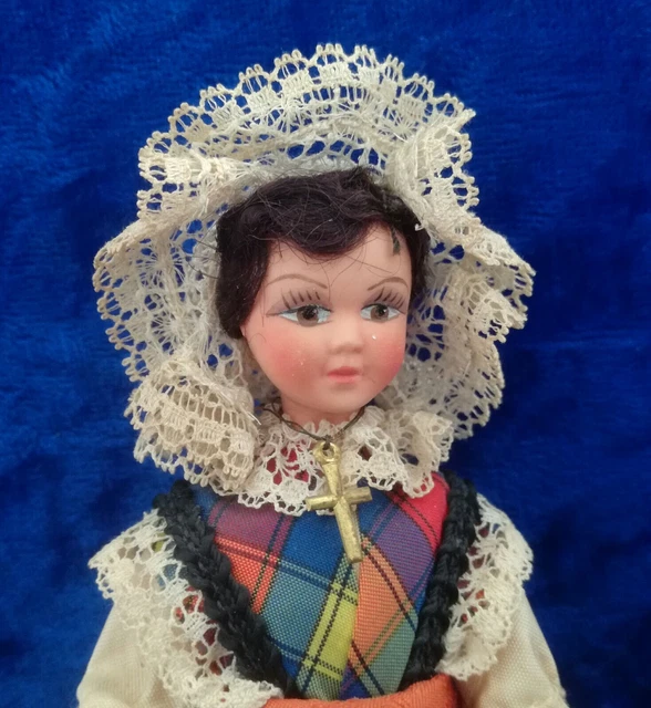 Poupée Le Minor Ile Aux Moines - Celluloïd, 23 Cm, Milieu XXème, Avec Boîte, France