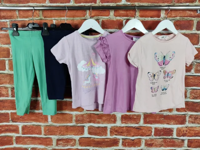 Girls Bundle Age 4-5 Years Zara H&M Next Leggings Top T-Shirt Butterfly 110Cm