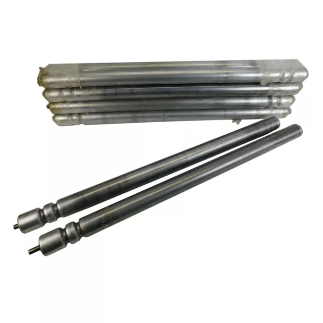 (Lot of 10) 33" Long 1.92" Diameter Galvanized Steel Belt Drive Conveyor Rollers