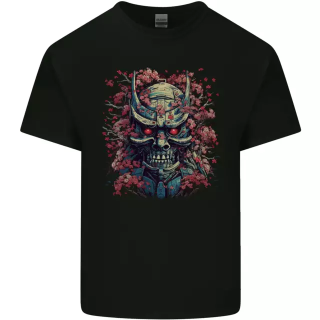Samurai Oni Mask Bushido Ronin MMA Mens Cotton T-Shirt Tee Top