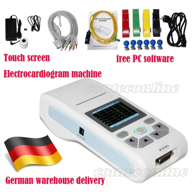 12-Kanal-EKG/EKG-Gerät Elektrokardiograph, PC-Software, Touch