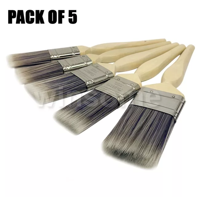 Paint Brushes Set of 5 Emulsion Wall and Ceiling Professional Paint Brush