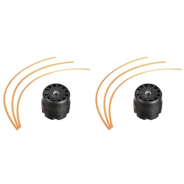 Lot De 5 Têtes De Coupe Pour Débroussailleuse - Fil Plastique 150 Mm - Accessoire Jardin Et Pelouse
