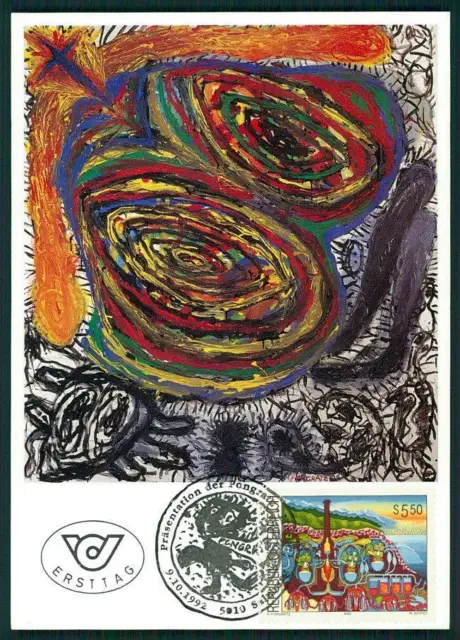 ÖSTERREICH MK 1992 KUNST ART MALEREI MAXIMUMKARTE CARTE MAXIMUM CARD MC CM ha58