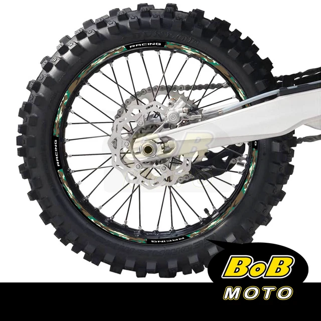 Green Camo Dirt Bike Rim Wraps Sticker For Kawasaki KLX 250 S SA 18-2021 20
