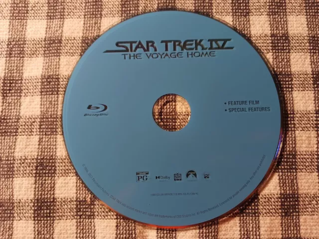 DISC ONLY Star Trek IV: The Voyage Home (Blu-ray, 1986) REMASTERED VERSION