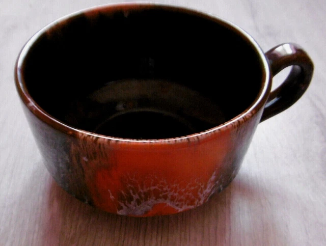 Grande Tasse Avec Anse Vallauris Marron Et Feu En Tres Bon Etat