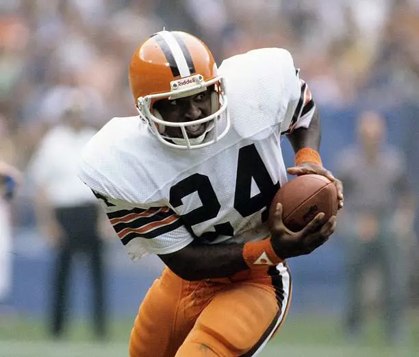 Cleo Montgomery Of The Cleveland Browns 1980s Old Football Photo