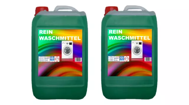 REIN WASCHMITTEL 2x10L WASCHGEL FLÜSSIGWASCHMITTEL GRÜN SONDERPREIS X-MAS