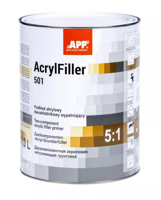 APP 020411 Acrylfüller, 2K HS Grundierung 5:1 grau 4,0 L | Füller Primer Dicksch