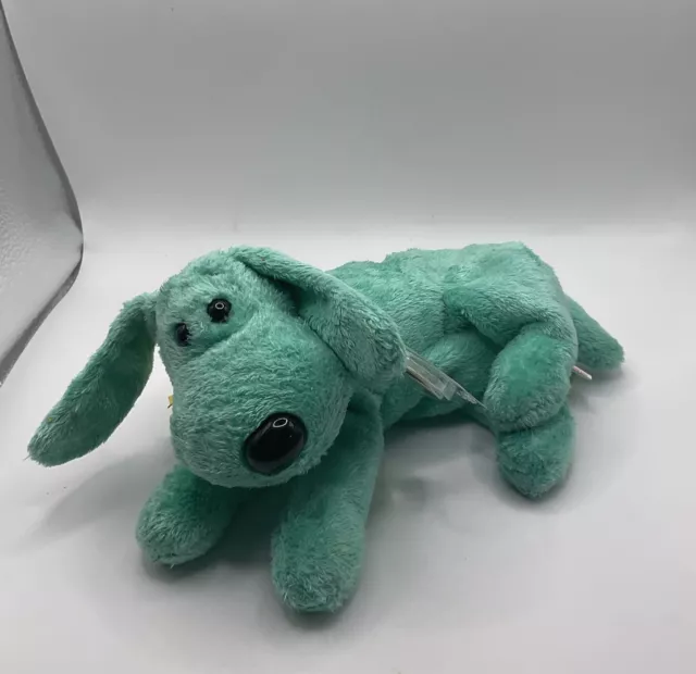 Ty Beanie Babies Diddley The Dog With Tag In Plastic Protector