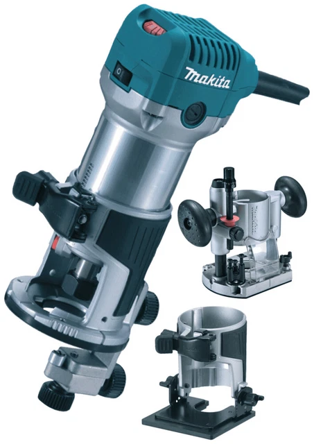 K05 MAKITA OBERFRÄSE + Kantentrimmer RT0700CX2J 710 W 6 + 8 MM