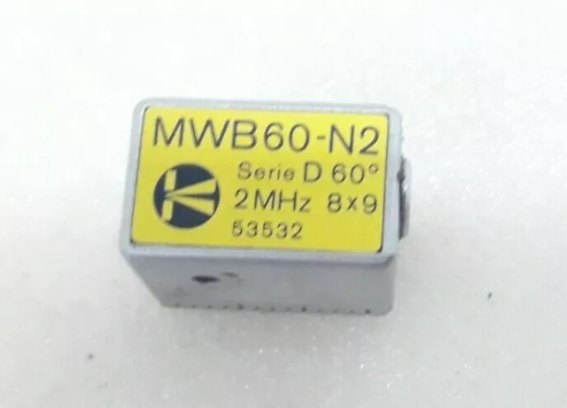 KrautKramer MWB60-N2 2 MHZ Ultraschall Winkel Strahl Umwandler Sonde