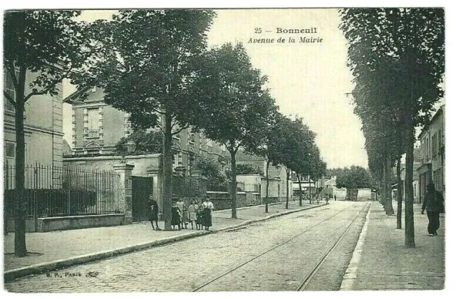 CPA 94 BONUIL, Avenue de la Mairie, military stamp 11th artillery, Creteil
