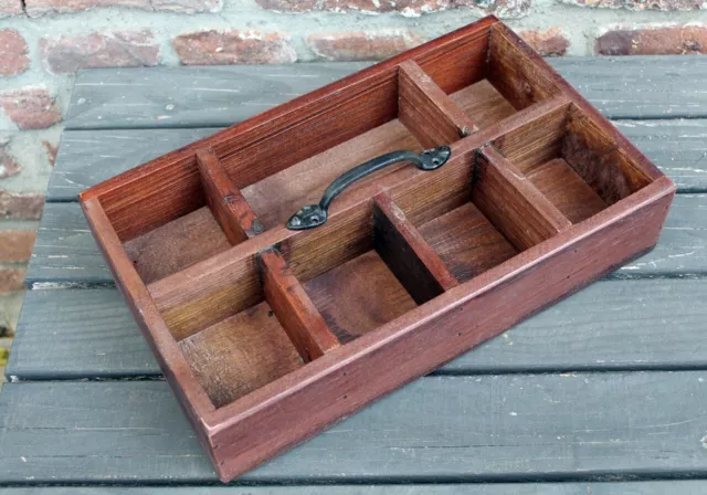 Ziegelform 7 Fächer Holzkiste Nostalgie Organizer Aufbewahrung Kasten Box