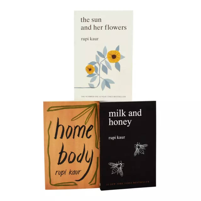 Home Body, Milk and Honey & The Sun and Her Flowers 3 Books By Rupi Kaur-  Adult 2