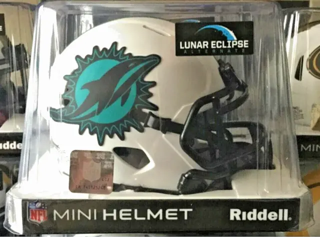Miami Dolphins Nfl Riddell Speed Mini Helmet Lunar Eclipse