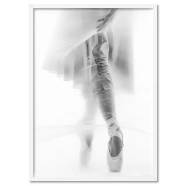 Modern Ballet Art Print. Fluid Ballerina Pose Poster. Dancer Black White |HPS-93