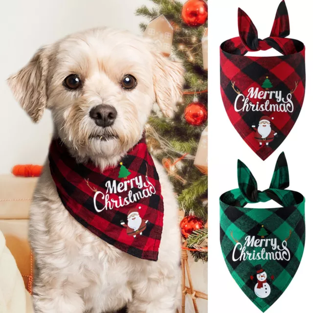 Natale Collare bandana foulard sciarpa fazzoletto per cane cani gatto bavaglino