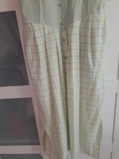 DamenKleid  Trachtenkleid Trägerkleid Dindl gelb-grün-weiß  Damen Gr.40 3
