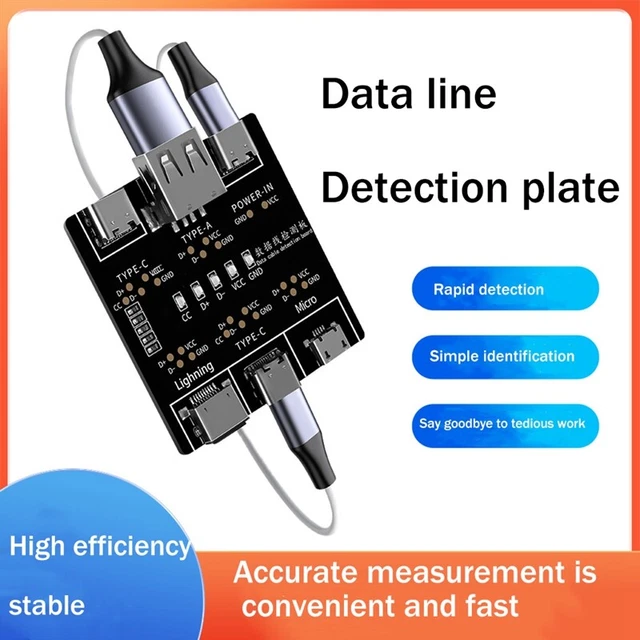 Data Board USB Cable Tester Date Cable On-Off Detection Boa W5Q1