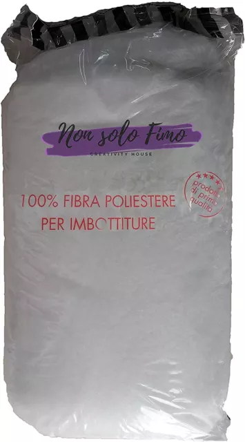 1 kg Ovatta Sintetica per Imbottitura peluche, cuscini, sacchetti bomboniere