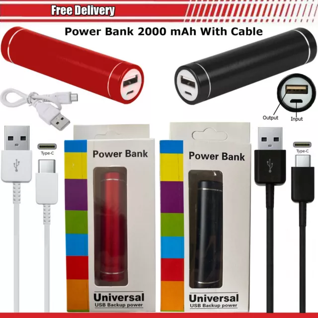 Real 2000mAh Power Bank Portable USB Charger For Samsung A21s A31 A41 A51 A71 5G