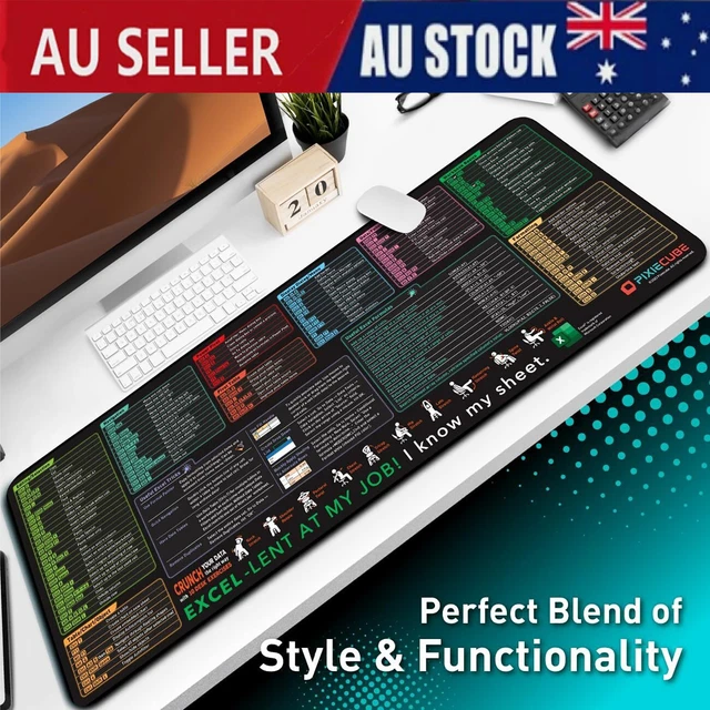 2025 EXCEL CHEAT Sheet Desk Mat, Excel Shortcuts Mouse Pad, Shortcuts ...