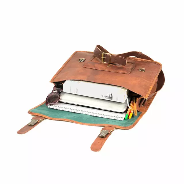 Vintage Poli Bandoulière Cuir Mallette Sac Bandoulière pour Homme Et Femmes