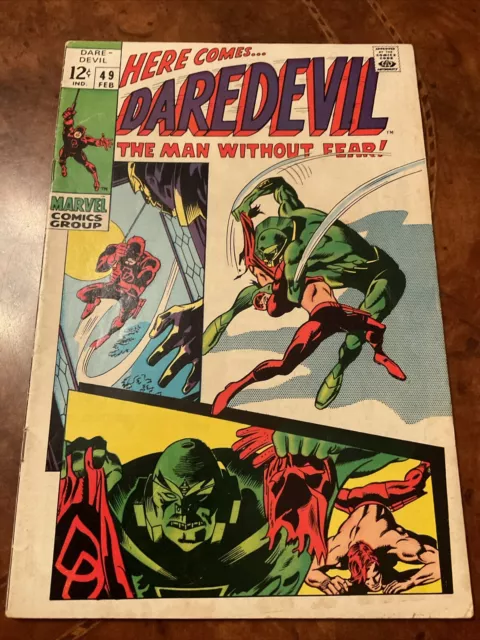 Marvel Daredevil #49 silver age comic book 1969 Colan art 1st app Starr Saxon