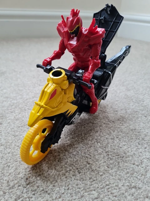 POWER RANGERS DINO Supercharge Stunt Bike Cycle and T-Rex Figure (Grey ...