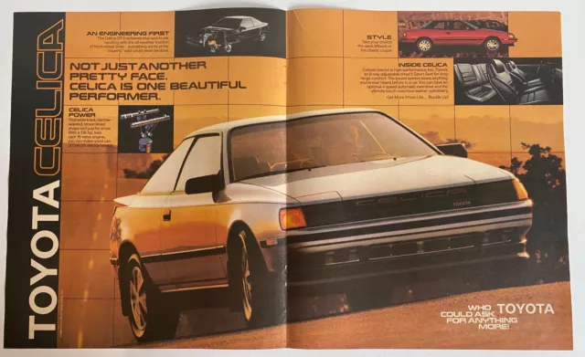 1986 Toyota Celica GT-S 135HP - Performer - Classic Vintage Big 2 Page Ad