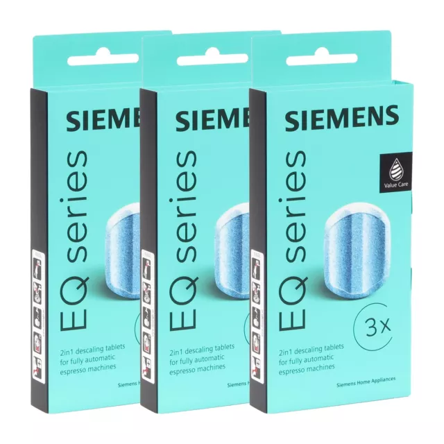 SIEMENS Siemens TZ80001A Reinigungstabletten, 2 x 10 Stück 2-Phasen- Reinigungstabletten (2-St), Geeignet für alle Siemens EQ.9, EQ.8, EQ.7,  EQ.6, EQ.5 und Einbauvollautomaten