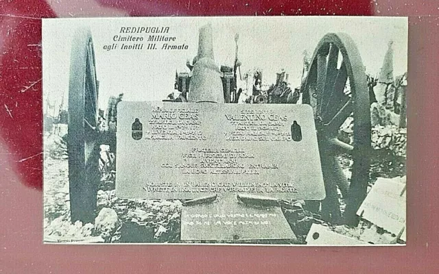 cartolina redipuglia cimitero militare formato piccolo '900