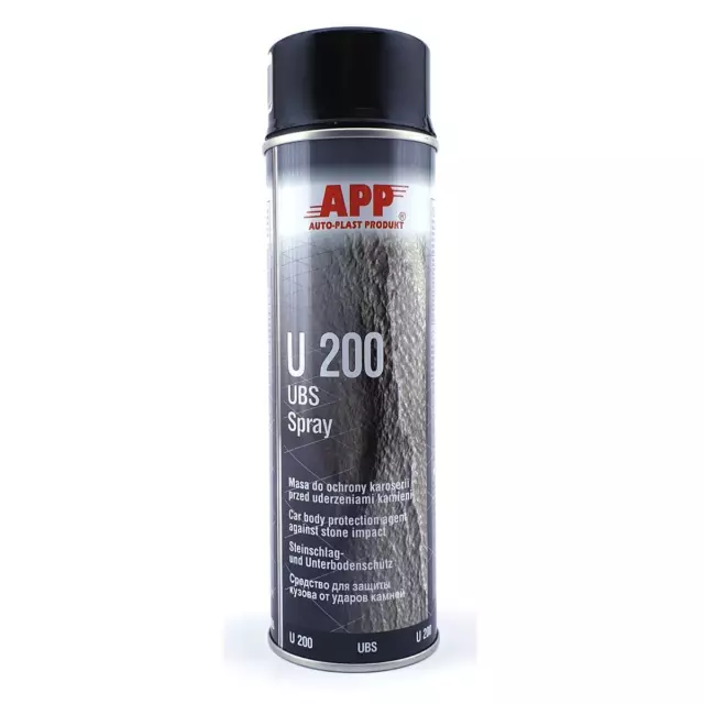 APP U200 Schwarz Steinschlagschutz Unterbodenschutz 500ml Spray Rostschutz